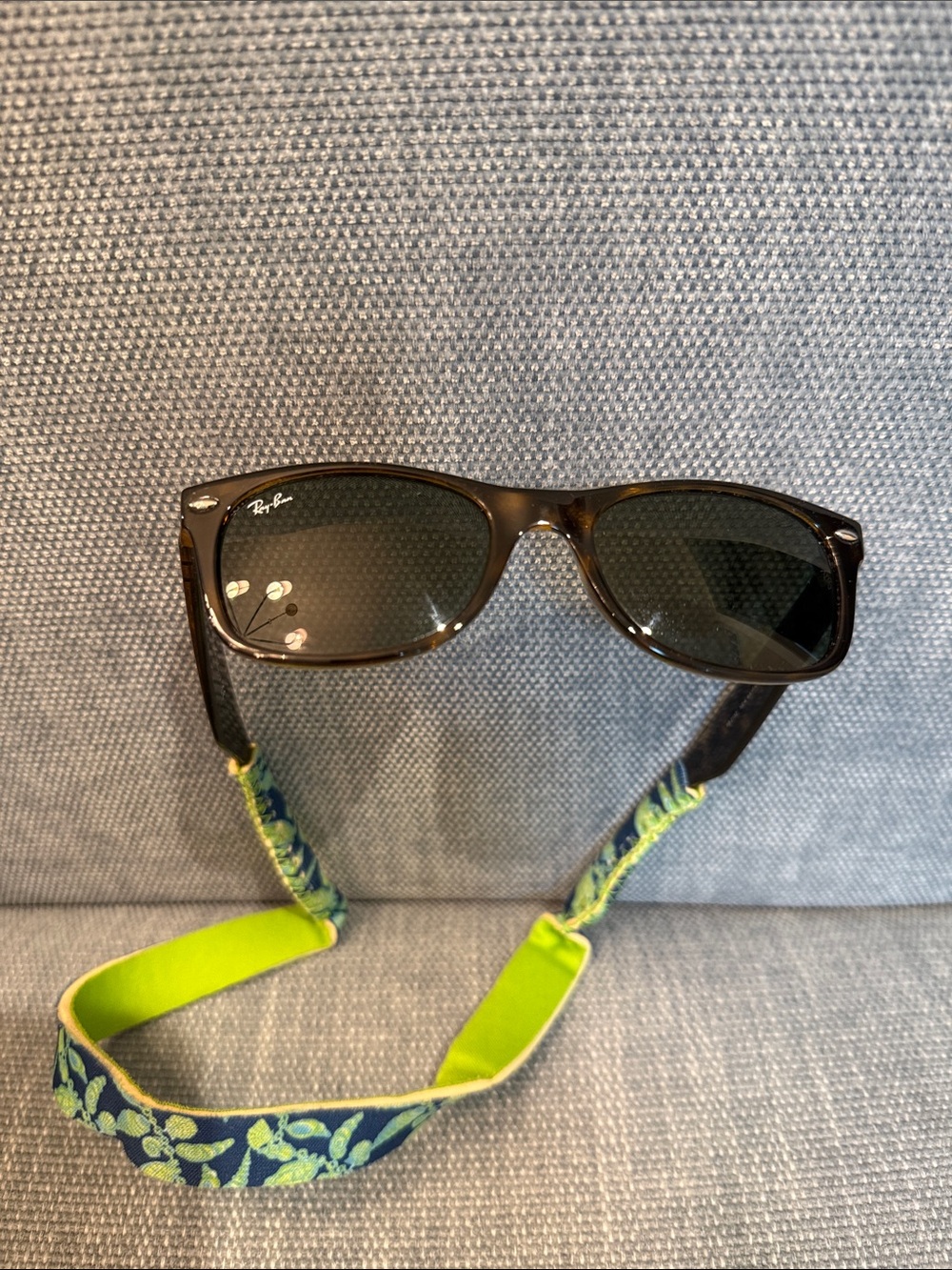 Ray-Ban Kids Brown Frames with Green Floral Lilly Pulitzer Strap